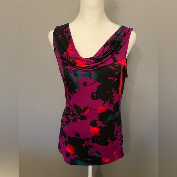 The LIMITED cowl neck floral sleeveless top - Size S - Picture 12 of 12